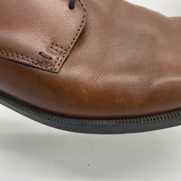 Ecco Dress Shoes Oxfords Derbys Brown Mens Size 43 9 9.5 - Picture 11 of 14